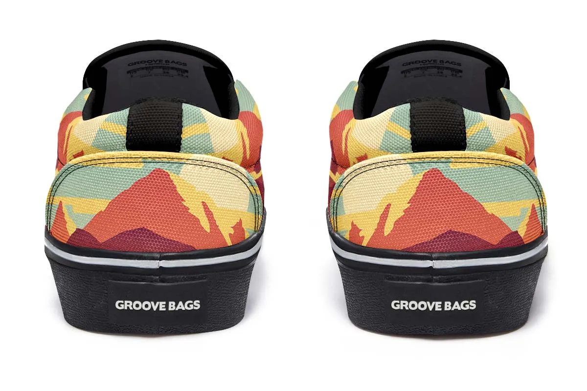 Camping Sunset Slip-On Shoes