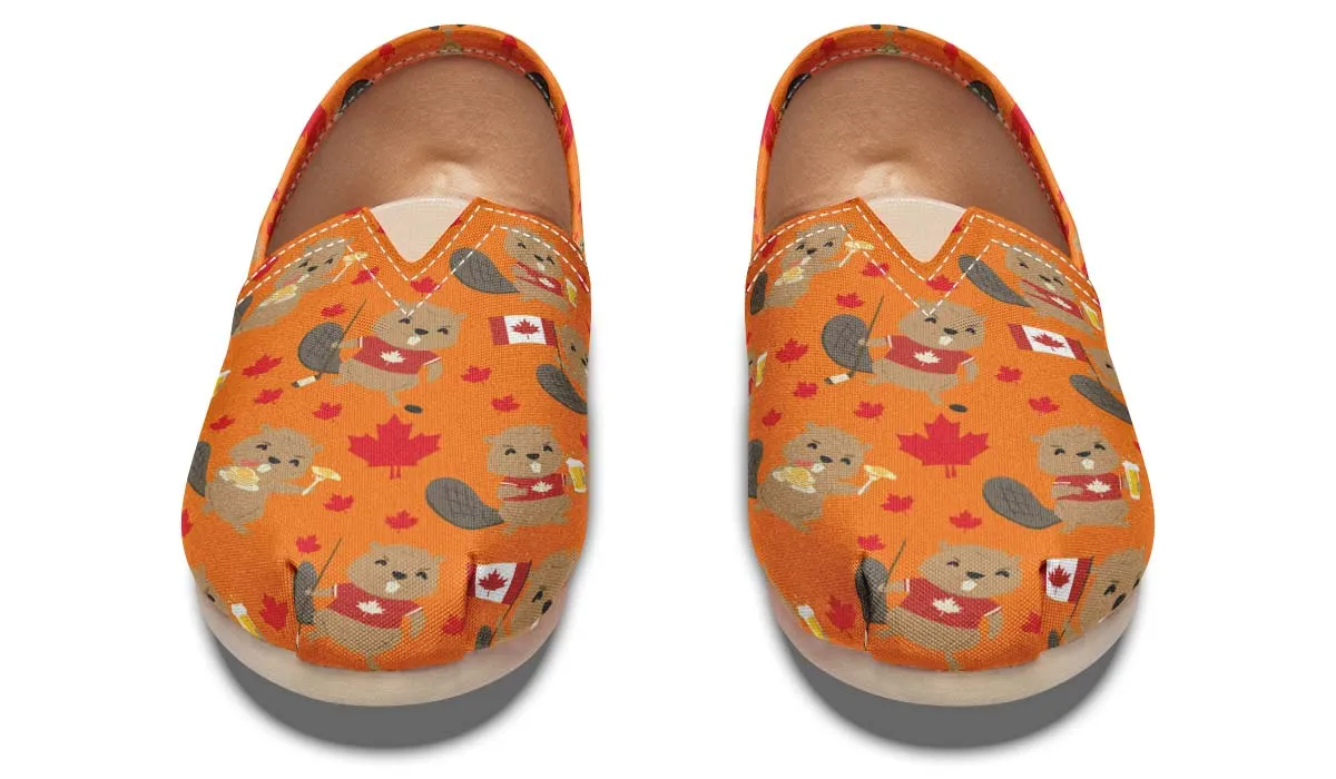 Canadian Beaver Pattern Casual Shoes
