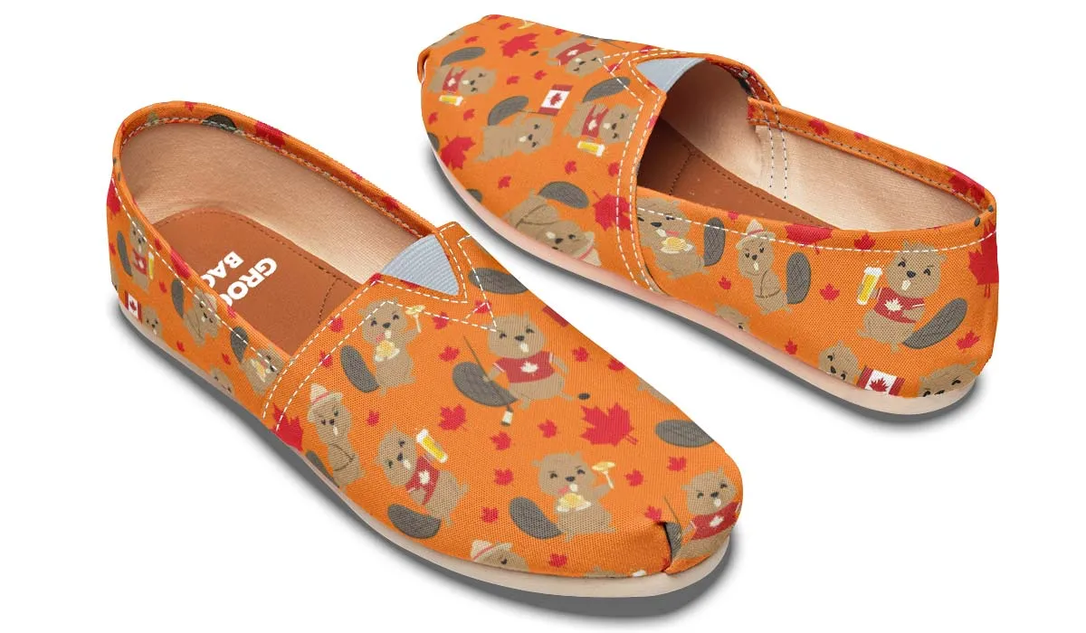 Canadian Beaver Pattern Casual Shoes
