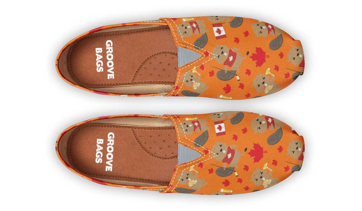 Canadian Beaver Pattern Casual Shoes