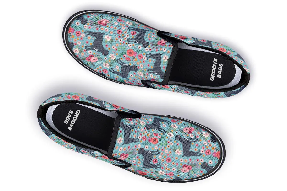 Cane Corso Flower Slip-On Shoes