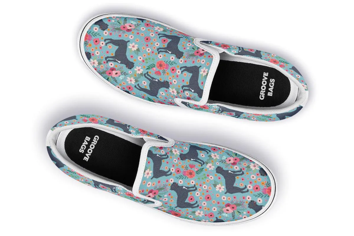 Cane Corso Flower Slip-On Shoes