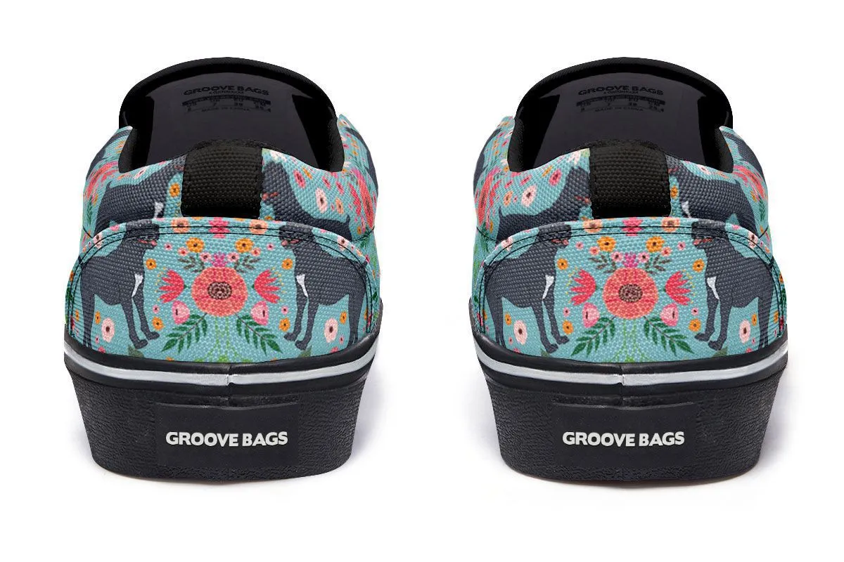 Cane Corso Flower Slip-On Shoes