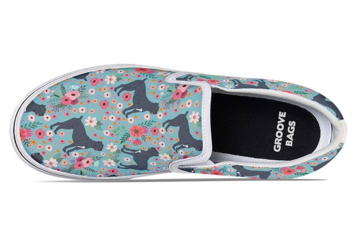 Cane Corso Flower Slip-On Shoes