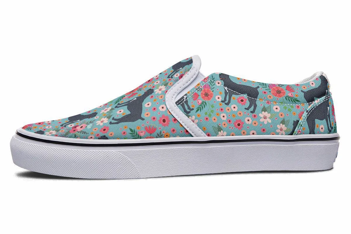 Cane Corso Flower Slip-On Shoes