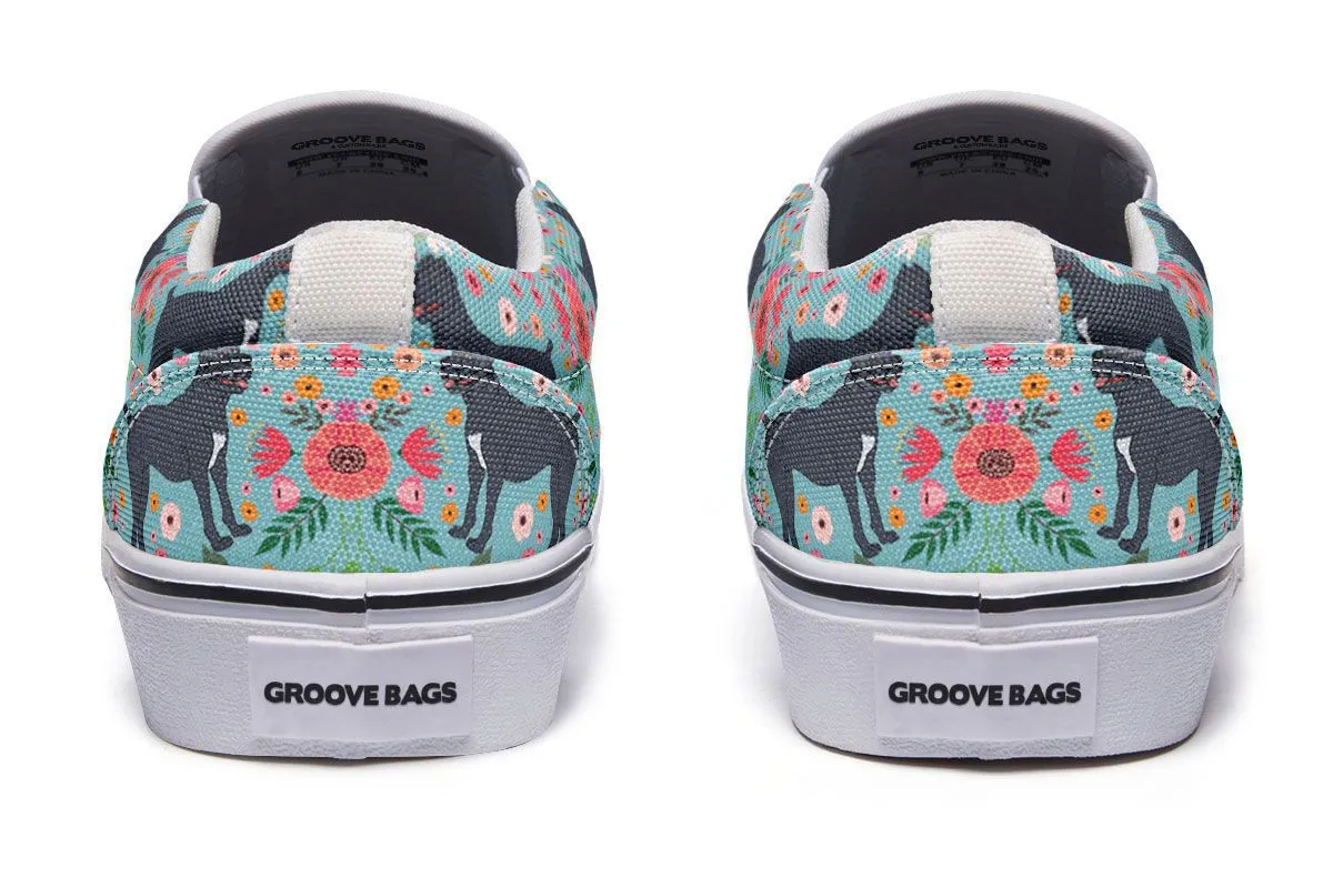 Cane Corso Flower Slip-On Shoes