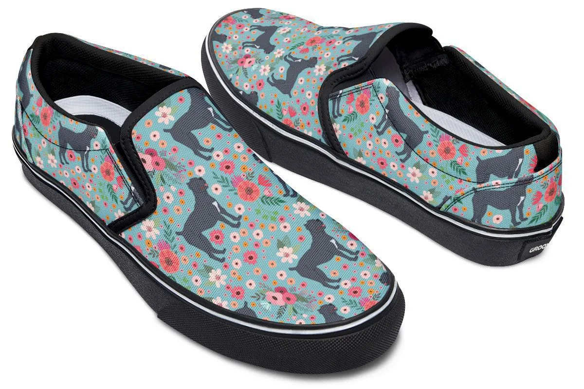 Cane Corso Flower Slip-On Shoes