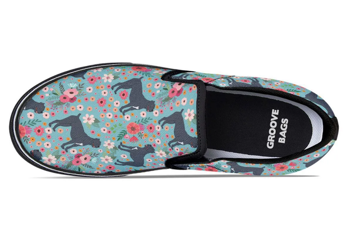 Cane Corso Flower Slip-On Shoes