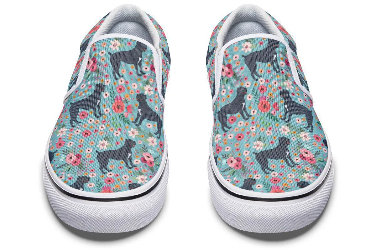 Cane Corso Flower Slip-On Shoes