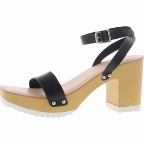 Caprise Womens Woven Ankle Strap Platform Sandals
