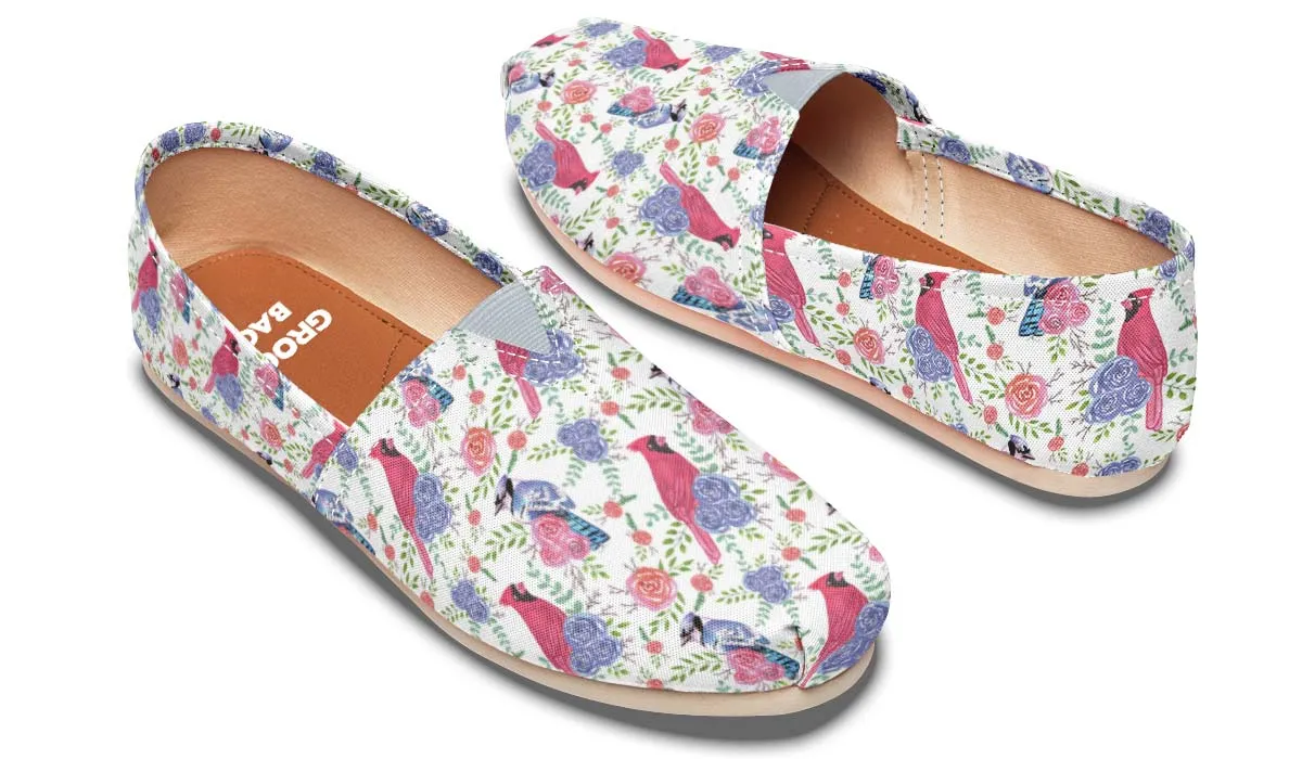 Cardinals And Bluejays Pattern Casual Shoes