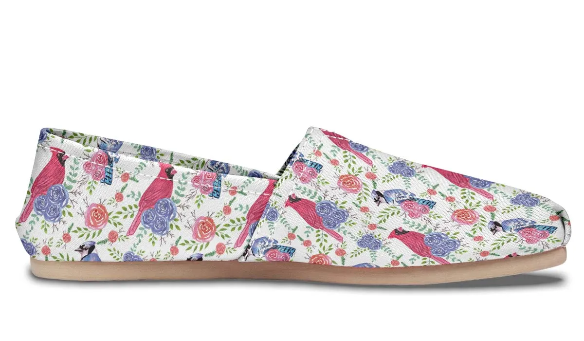 Cardinals And Bluejays Pattern Casual Shoes