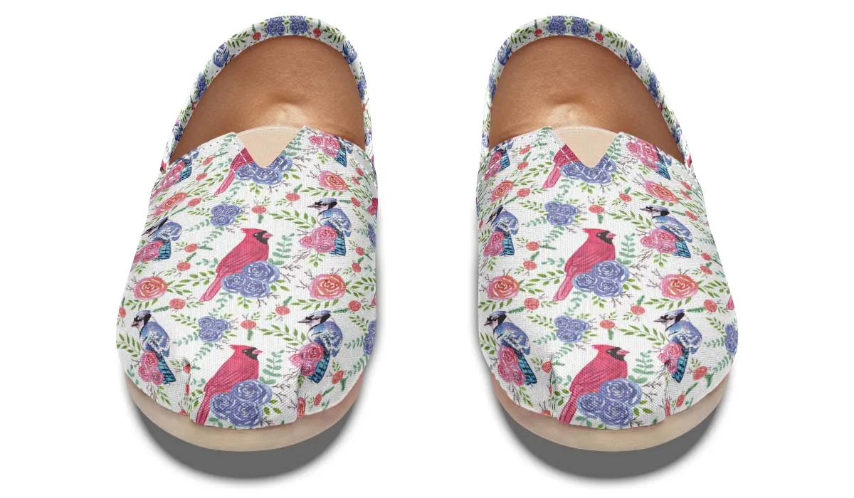 Cardinals And Bluejays Pattern Casual Shoes