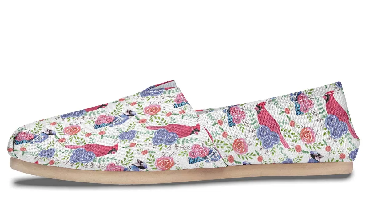 Cardinals And Bluejays Pattern Casual Shoes