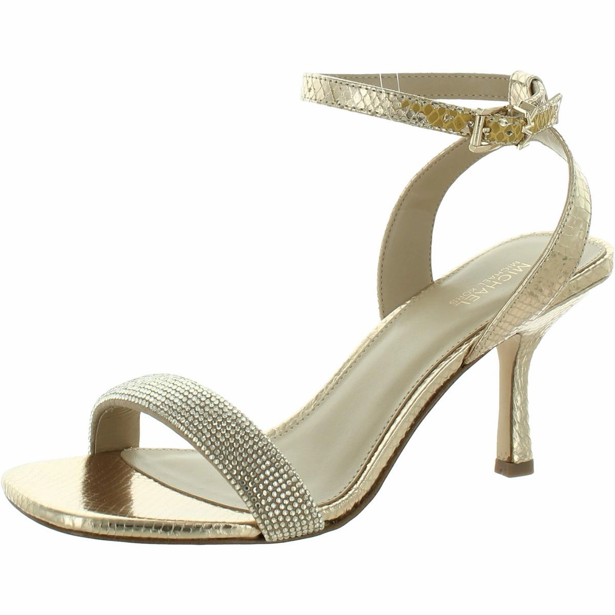 Carrie Womens Leather Ankle Strap Heels