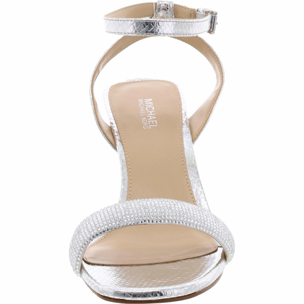 Carrie Womens Leather Ankle Strap Heels