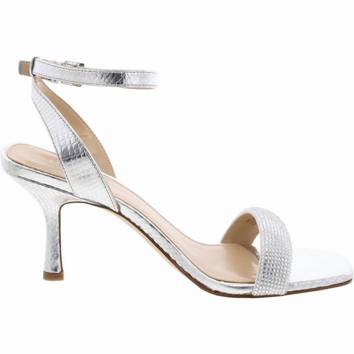 Carrie Womens Leather Ankle Strap Heels