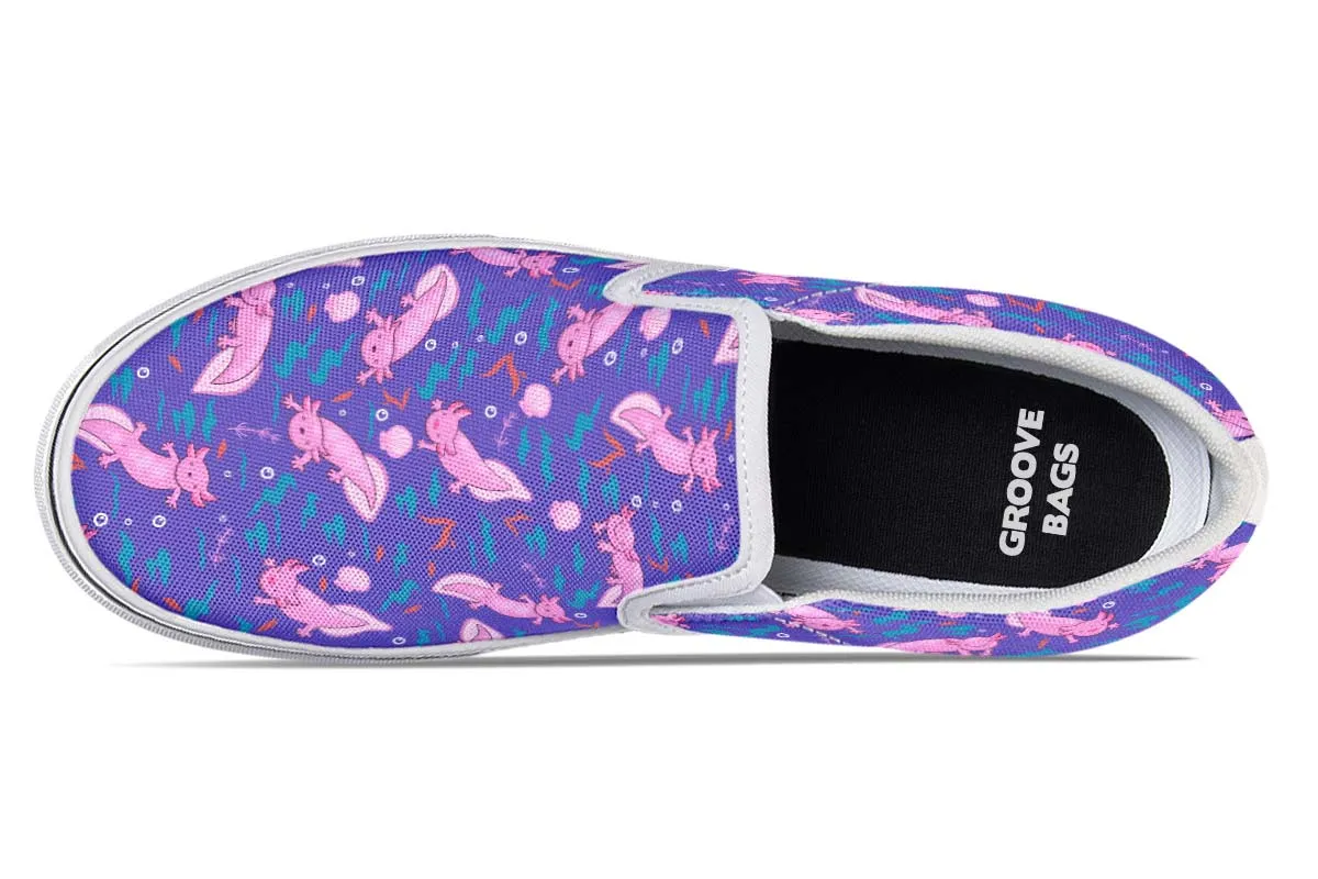 Cartoon Axolotl Slip-On Shoes