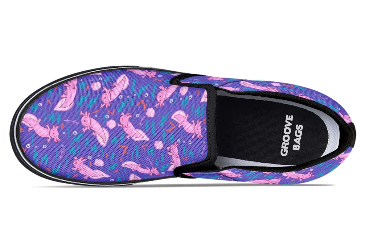 Cartoon Axolotl Slip-On Shoes