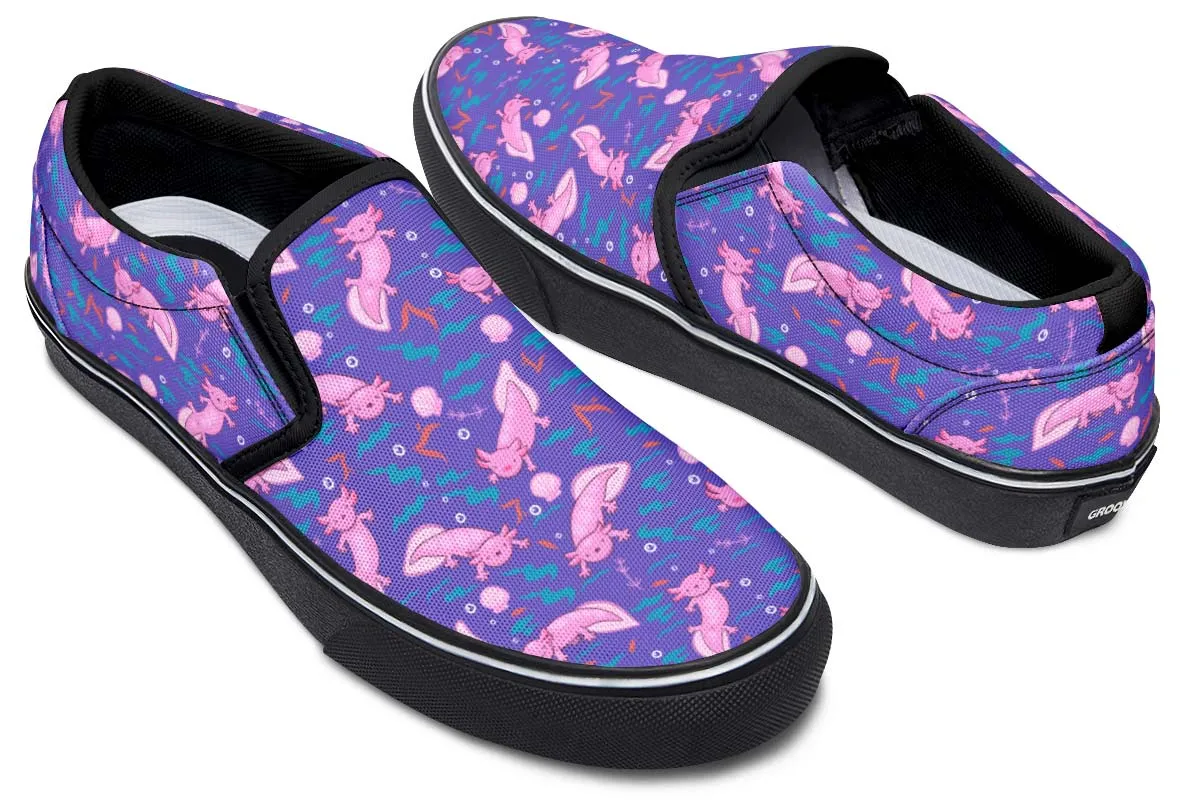 Cartoon Axolotl Slip-On Shoes