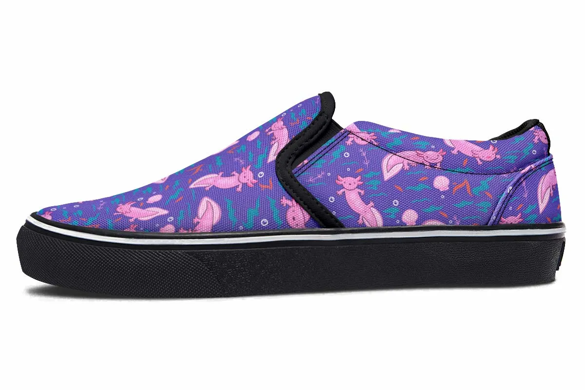 Cartoon Axolotl Slip-On Shoes
