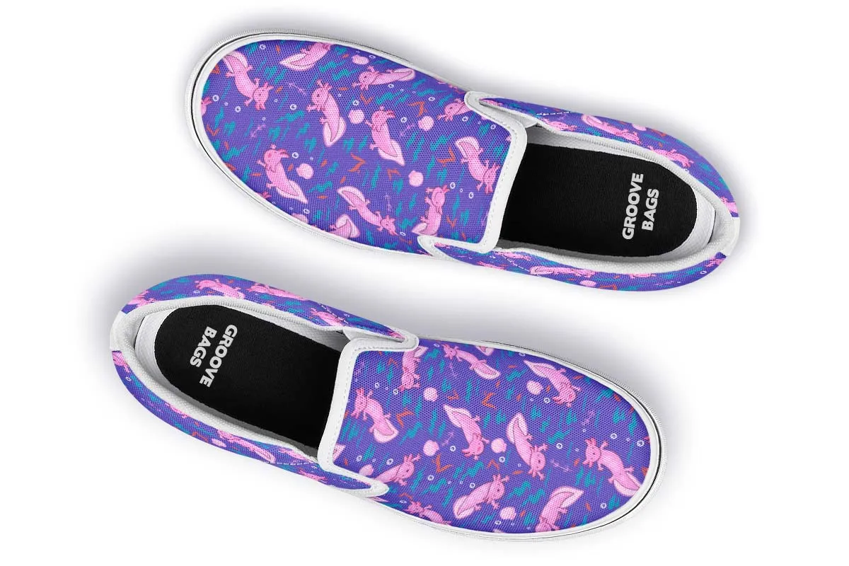 Cartoon Axolotl Slip-On Shoes
