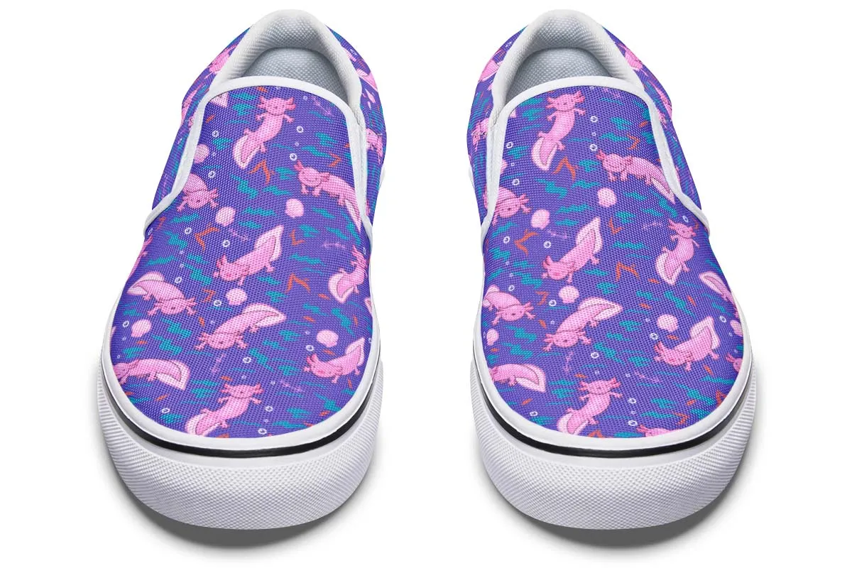 Cartoon Axolotl Slip-On Shoes