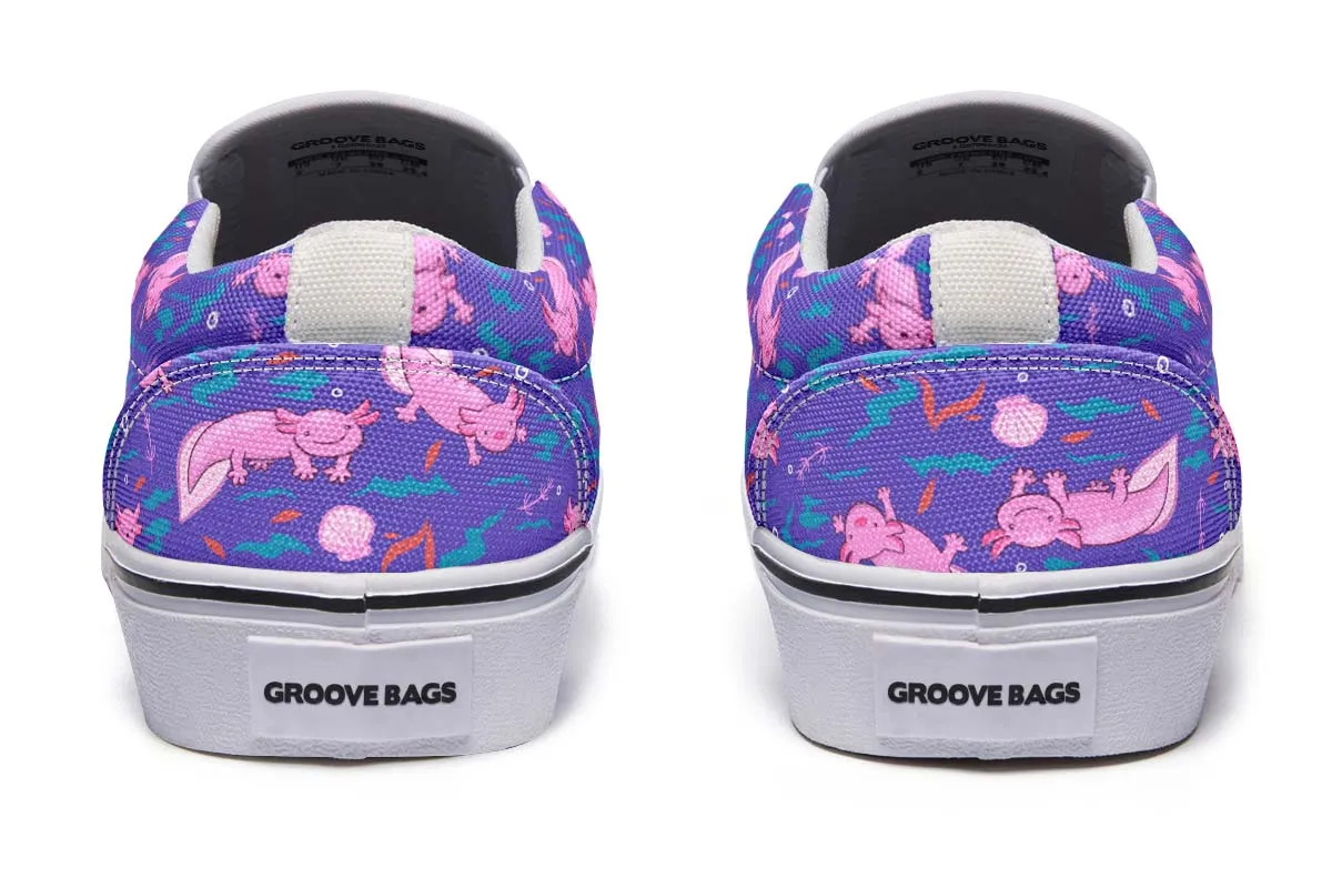Cartoon Axolotl Slip-On Shoes