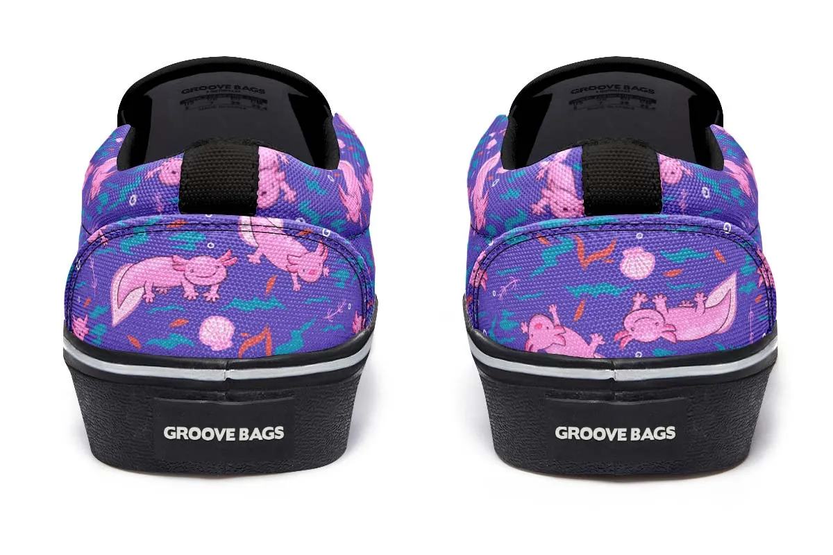 Cartoon Axolotl Slip-On Shoes
