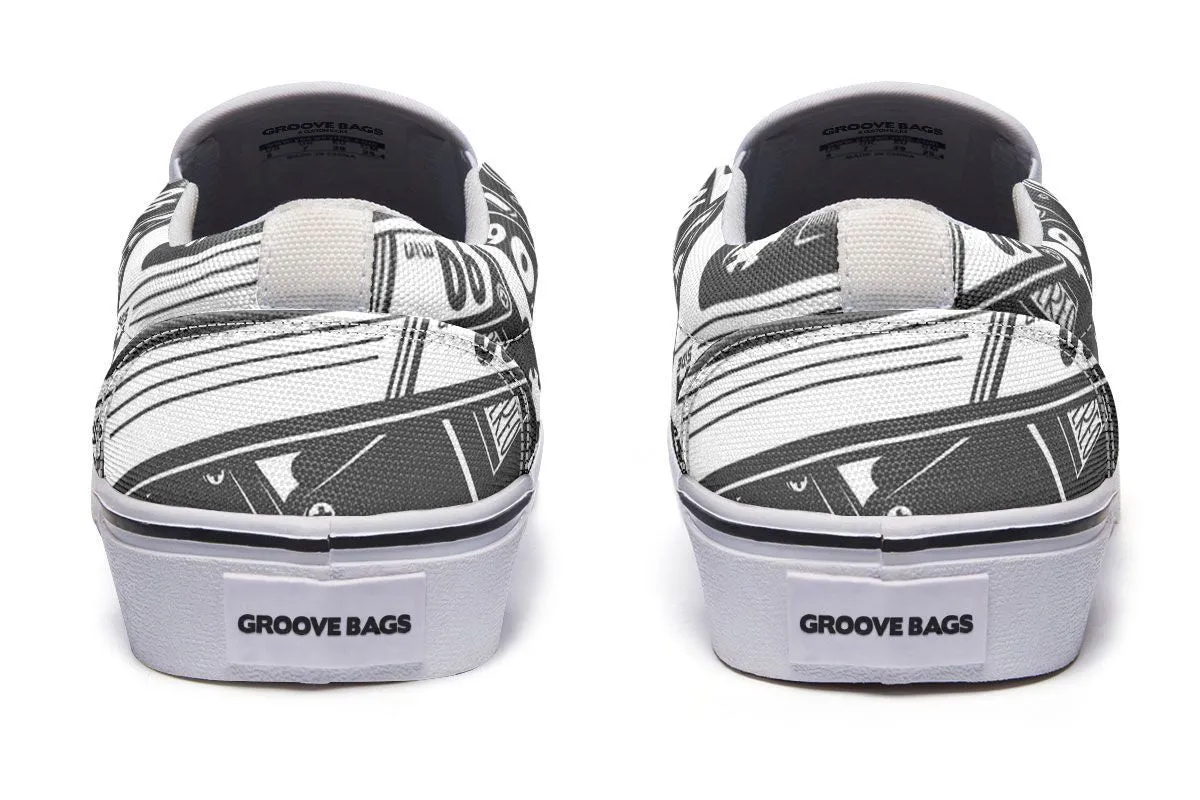 Cassette Tape Slip-On Shoes
