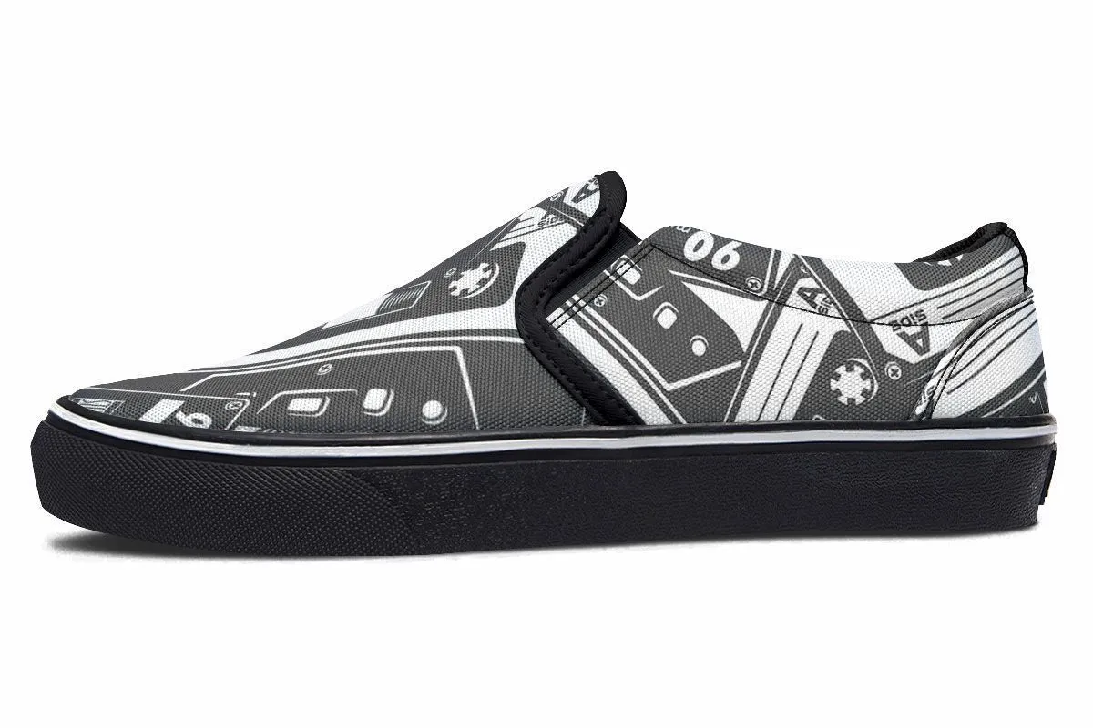 Cassette Tape Slip-On Shoes