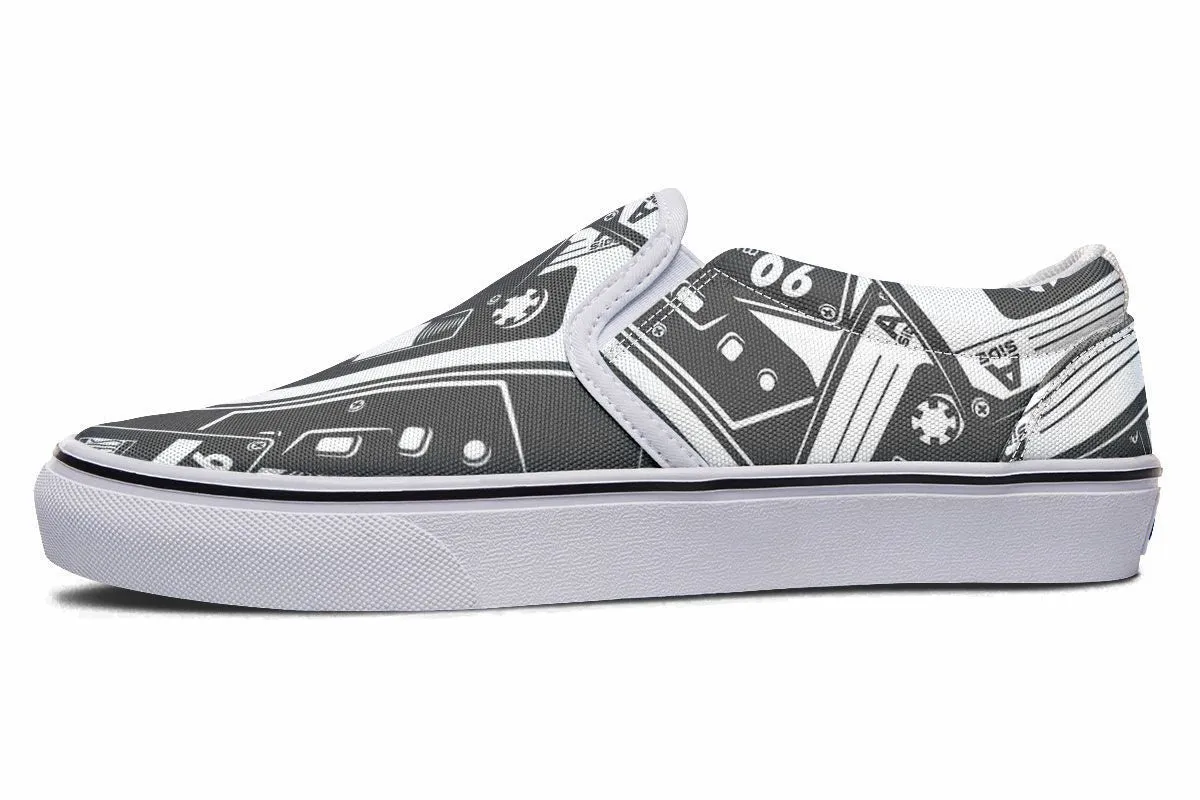 Cassette Tape Slip-On Shoes
