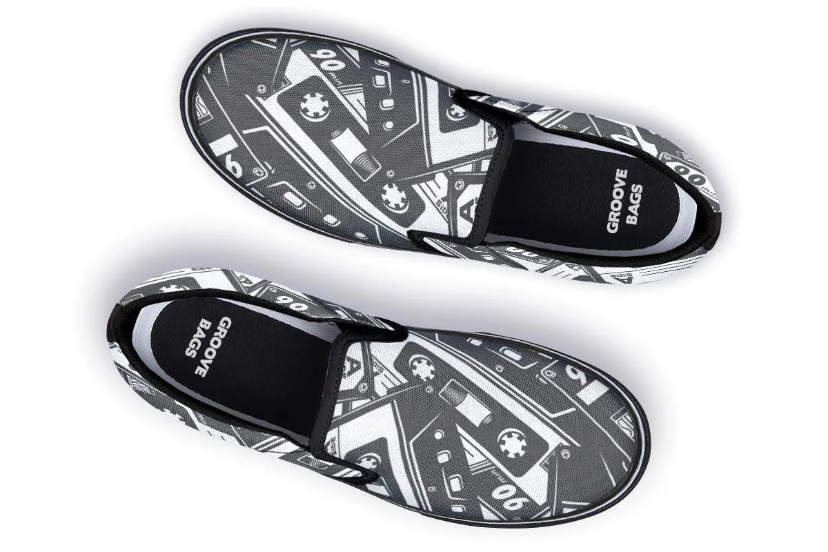 Cassette Tape Slip-On Shoes