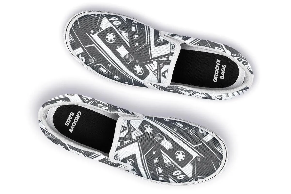 Cassette Tape Slip-On Shoes