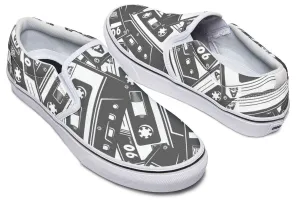 Cassette Tape Slip-On Shoes