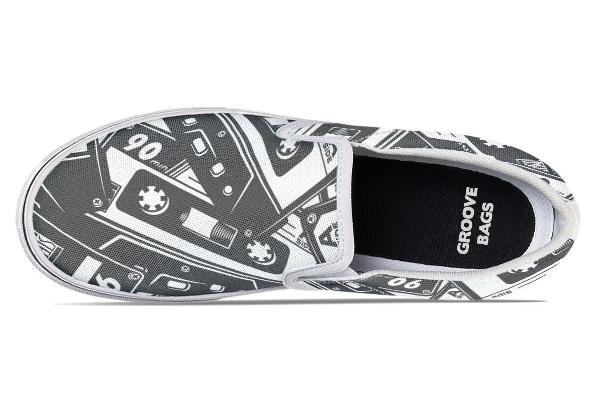 Cassette Tape Slip-On Shoes