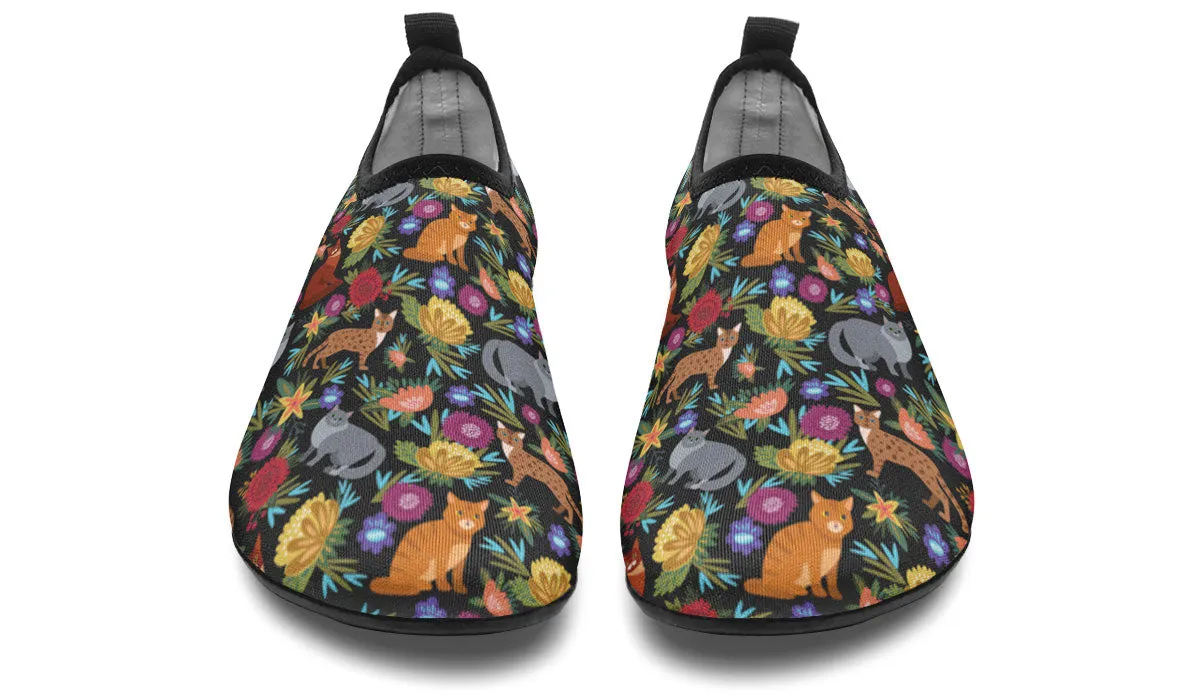Cat Flower Aqua Barefoot Shoes