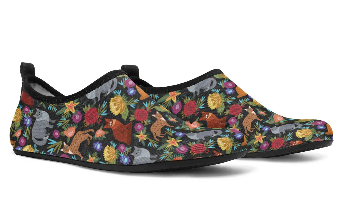 Cat Flower Aqua Barefoot Shoes