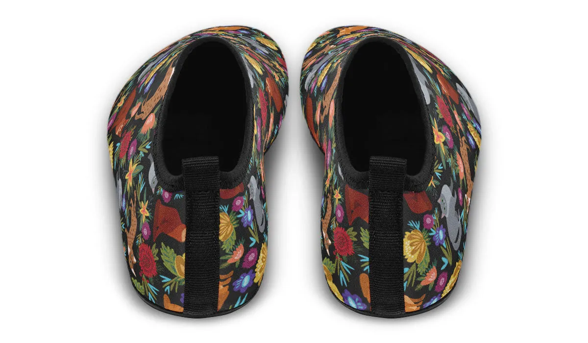 Cat Flower Aqua Barefoot Shoes