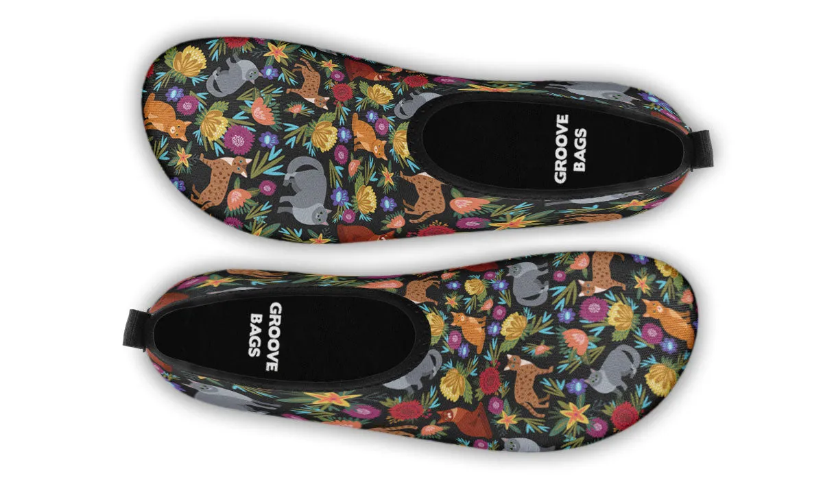 Cat Flower Aqua Barefoot Shoes