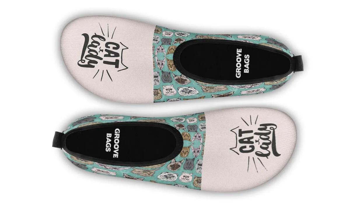 Cat Lady Aqua Barefoot Shoes