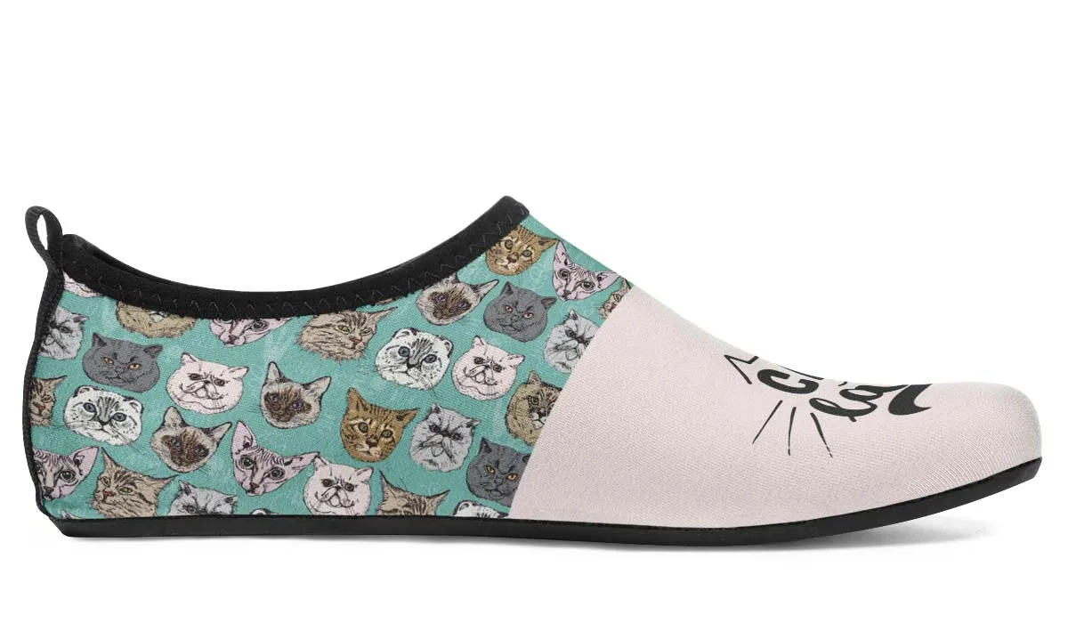 Cat Lady Aqua Barefoot Shoes