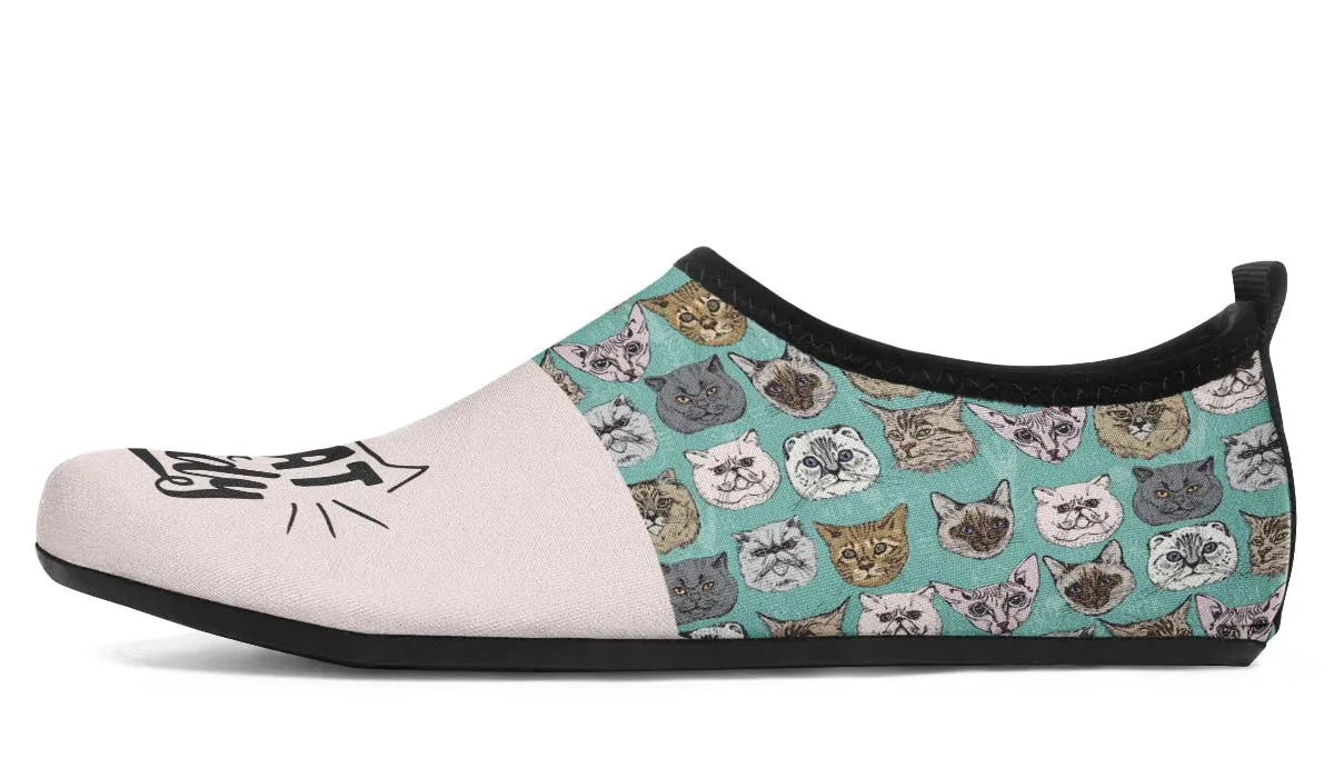 Cat Lady Aqua Barefoot Shoes