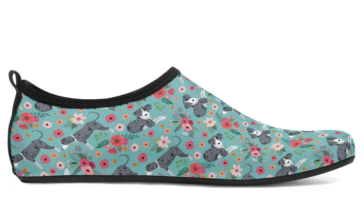 Catahoula Flower Aqua Barefoot Shoes