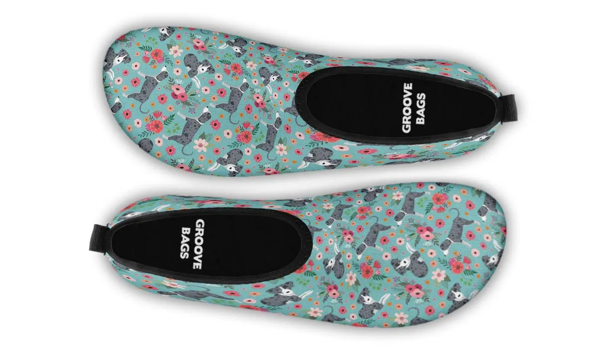 Catahoula Flower Aqua Barefoot Shoes