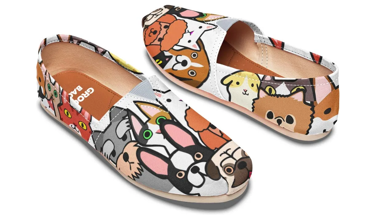Cats And Dogs Veterinarian Casual Shoes
