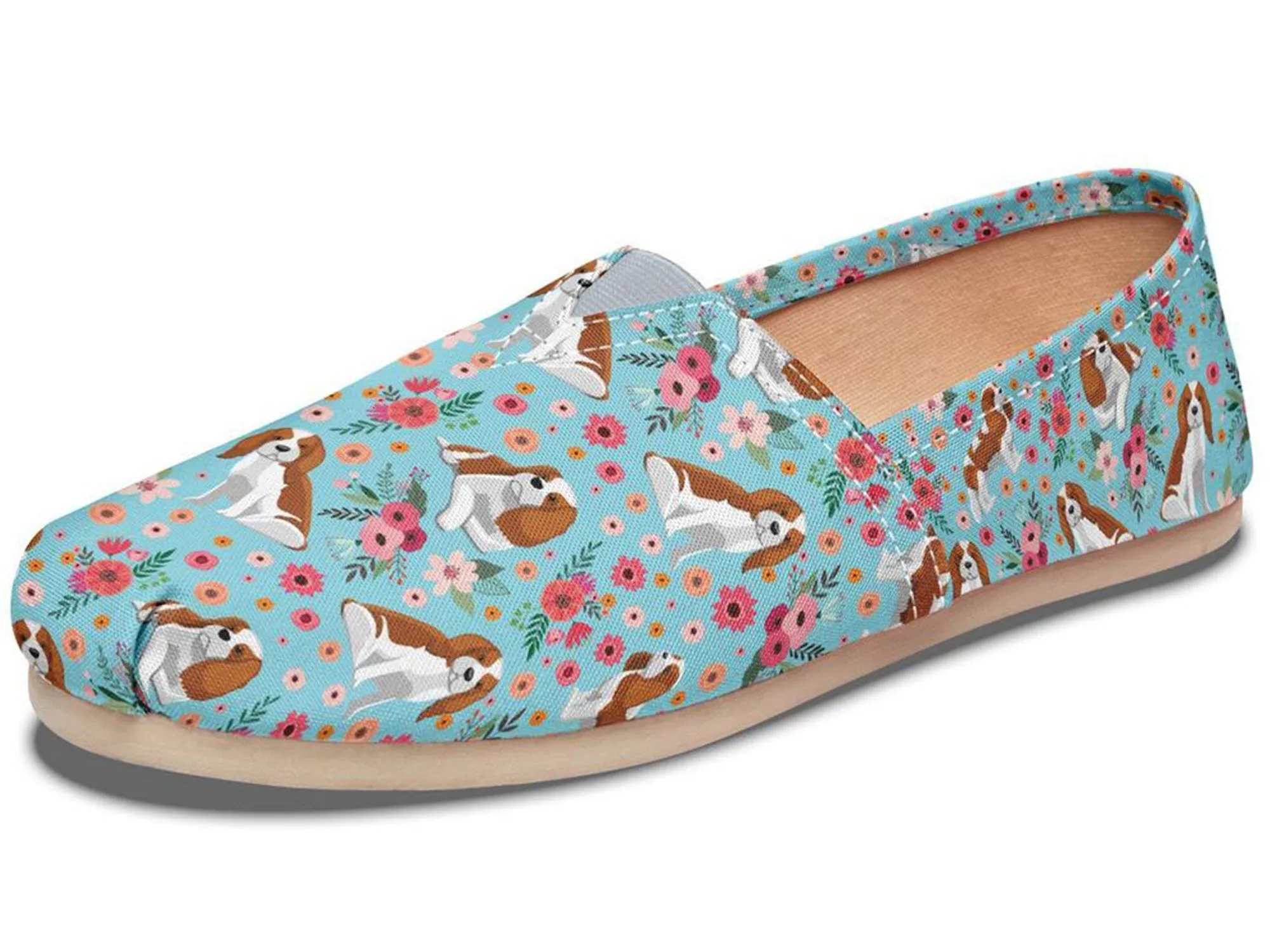 Cavalier King Charles Flower Casual Shoe