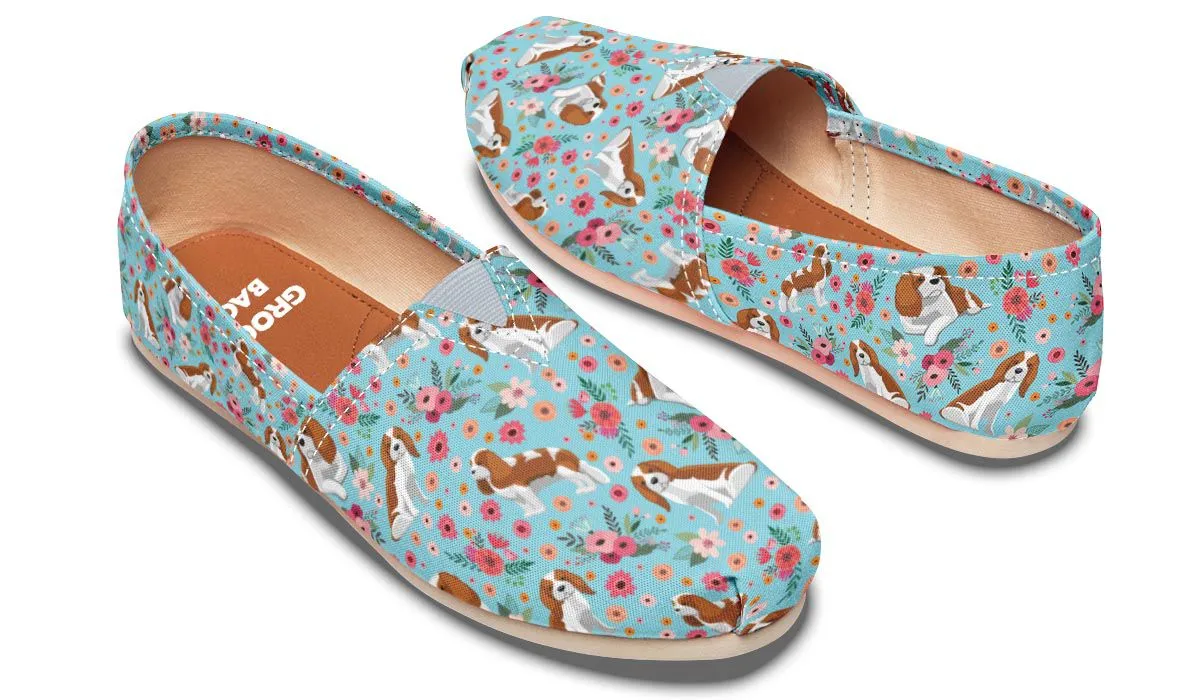 Cavalier King Charles Flower Casual Shoe