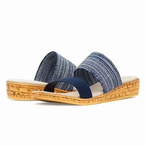 Cecilia Navy/denim Slide Sandal