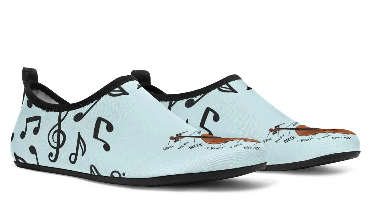 Cello Diagram Aqua Barefoot Shoes